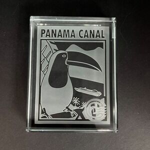 Princess Cruises Captains Circle Crystal Toucan Panama Canal Paperweight